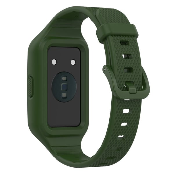 Huawei Band 8 / 7 / 6 silikonrem med deksel - Militærgrønn