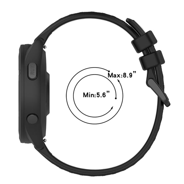 Garmin Forerunner 965 / 255 / Vivoactive 4 / Venu 2 dobbeltfarvet silikonestrop - Hvid / Sort