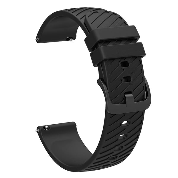 20mm Universal tekstuurikuvioinen silikonihihna - Musta