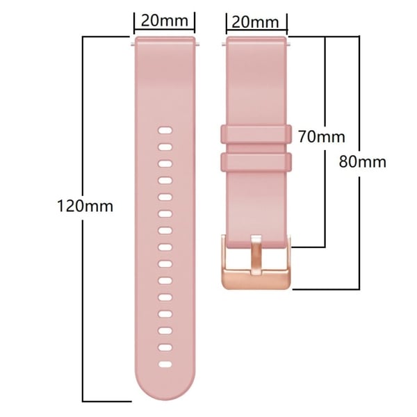20mm Universal silikonihihna - Vaaleanvioletti