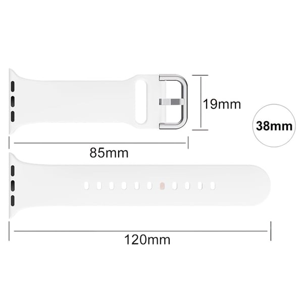Apple Watch Series 8 (41mm) silikonerem - Hvid