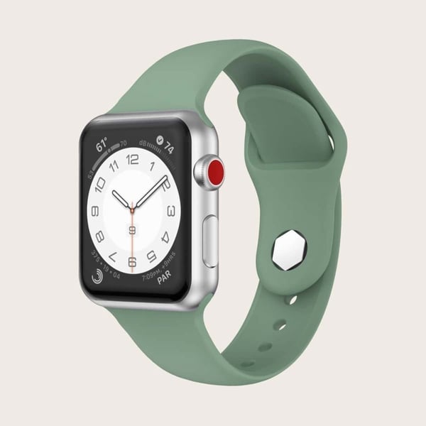 Apple Watch Series 8 (41mm) silikonerem med sekskantet knop - Grøn