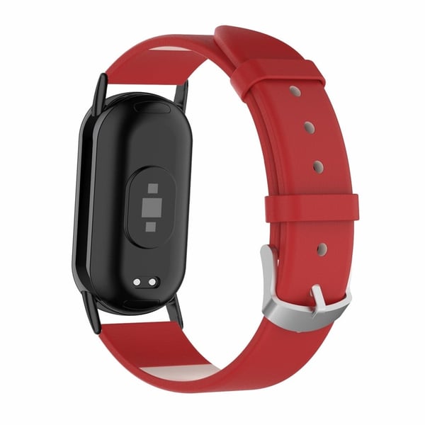 Xiaomi Smart Band 8 Ægte læderrem - Rød Xiaomi Smart Band 8 Ægte læderrem - Rød