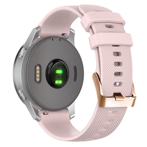 18 mm universal silikonrem med teksturmønster - Rosa