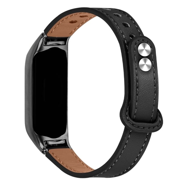 Xiaomi Smart Band 8 Ægte læderrem med sort cover - Sort Xiaomi Smart Band 8 Ægte læderrem med sort cover - Sort