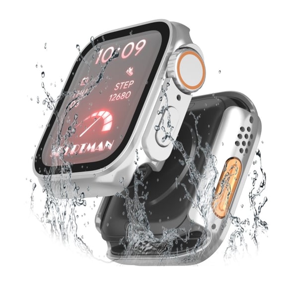 Apple Watch Series 8 (41 mm) deksel med herdet glass - Sølv