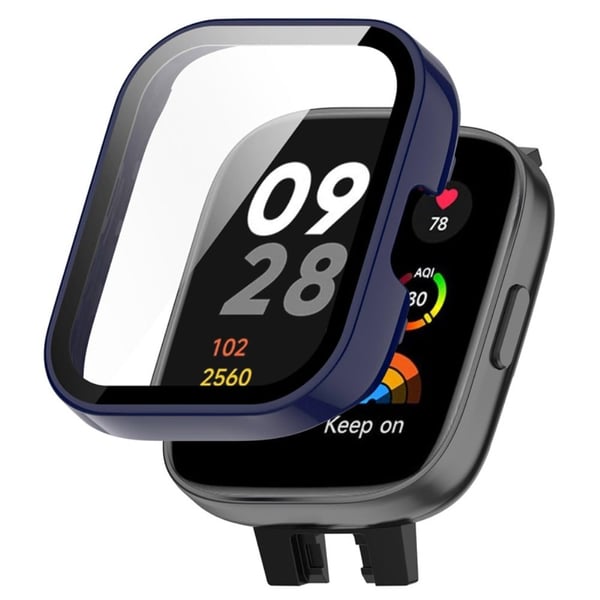 HAT PRINCE Xiaomi Redmi Band 3 deksel med herdet glass - Blå HAT PRINCE Xiaomi Redmi Band 3 deksel med herdet glass - Blå