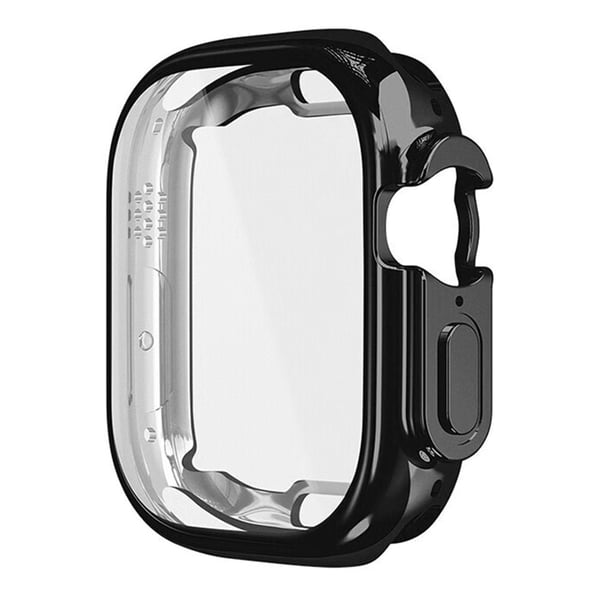 RURIHAI Apple Watch Series 8 (45mm) suojakuori korkealuokkaisella alumiinioksidilasilla - Musta