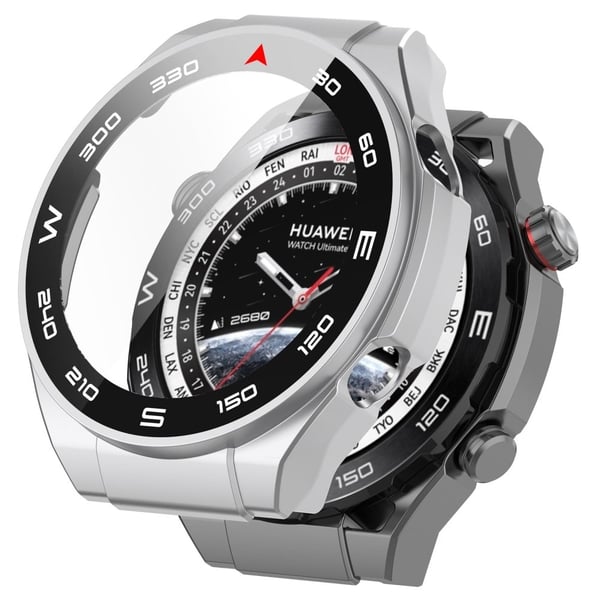 Huawei Watch Ultimate-deksel med herdet glass - Sølv Huawei Watch Ultimate-deksel med herdet glass - Sølv