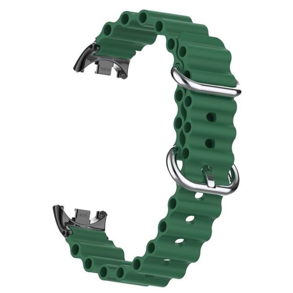 Xiaomi Smart Band 8 silikonrem med kontakt - Militærgrønn
