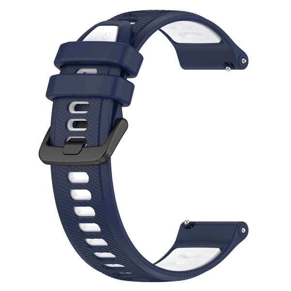 Garmin Forerunner 965 / 255 / Vivoactive 4 / Venu 2 kaksivärinen silikonihihna - Laivastonsininen / Valkoinen
