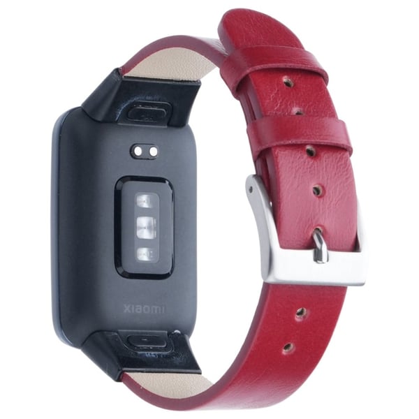Xiaomi Mi Band 7 Pro Ekte lærrem - Rød