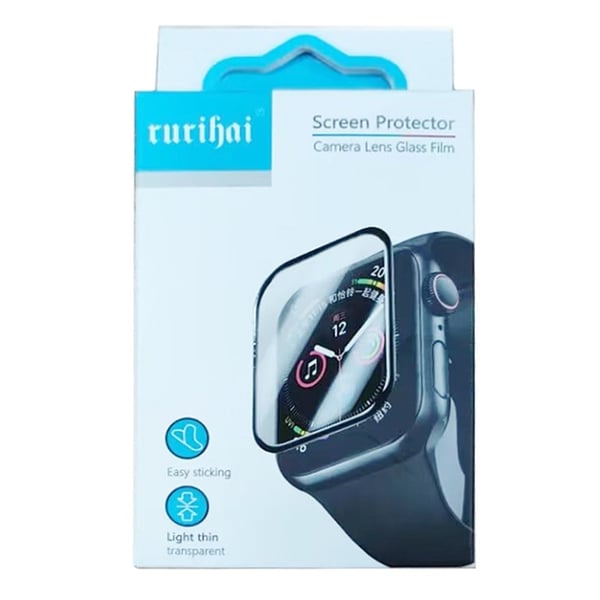 RURIHAI Apple Watch Series 8 (45 mm) deksel med glass med høy aluminiumoksid - Gjennomsiktig