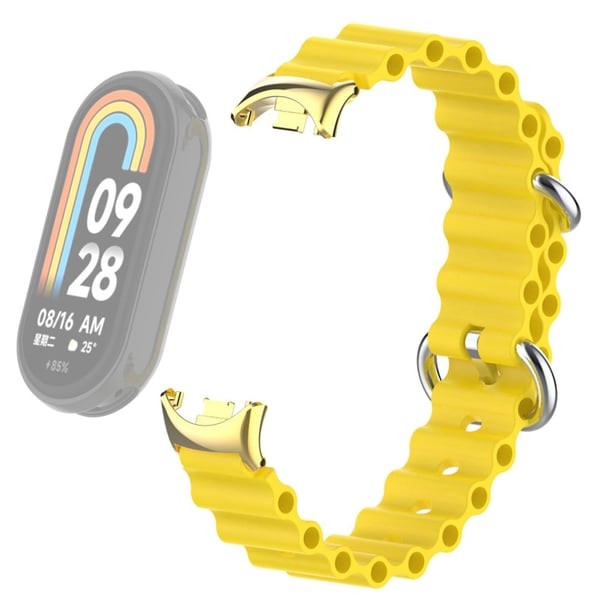 Xiaomi Smart Band 8 silikonrem med kontakt - Gul