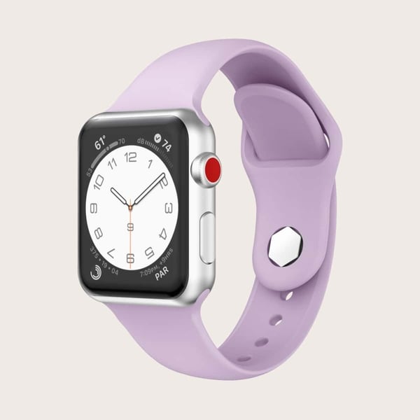 Apple Watch Series 8 (45 mm) silikonrem med sekskantet knott - Lilla