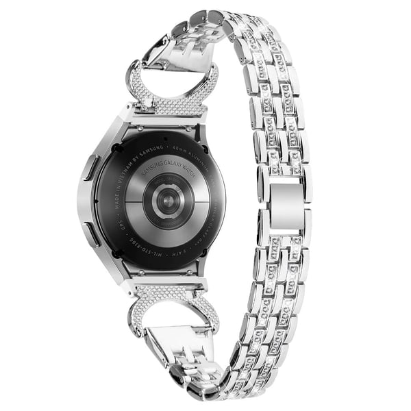 Samsung Galaxy Watch 5 (44mm) / (40mm) / 4 / 3 (41mm) ruostumattomasta teräksestä valmistettu ranneke - Hopea Samsung Galaxy Watch 5 (44mm) / (40mm) / 4 / 3 (41mm) ruostumattomasta teräksestä valmistettu ranneke - Hopea
