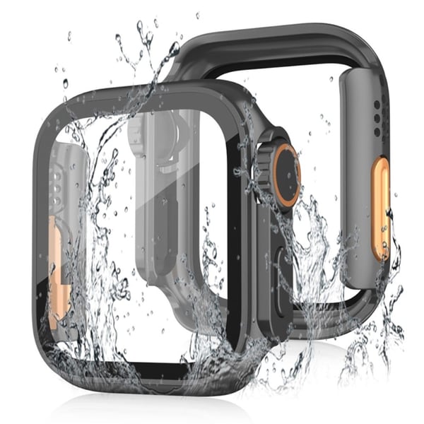 Apple Watch SE 2022 (44mm) / SE 44mm cover med hærdet glas - Sort Apple Watch SE 2022 (44mm) / SE 44mm cover med hærdet glas - Sort