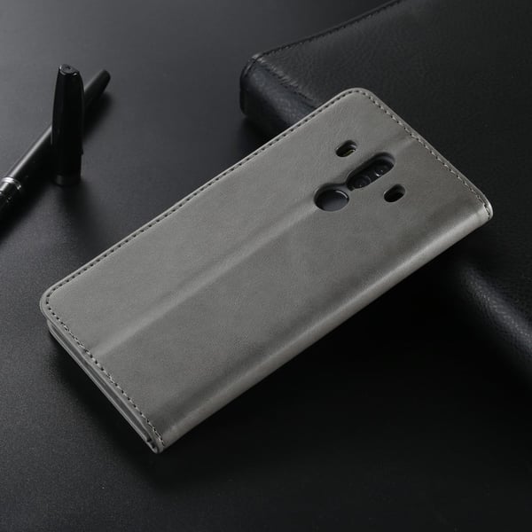 LC.Imeeke läder Huawei Mate 10 Pro fodral - Silver/Grå