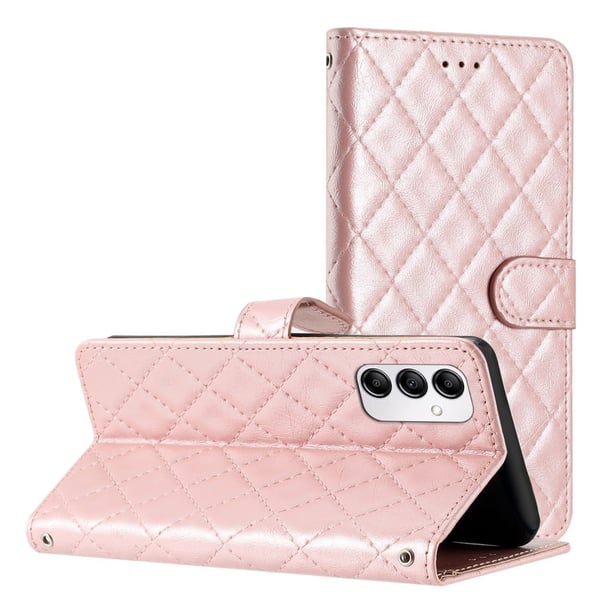 Funksjonelt rombe lommebokdeksel for Samsung Galaxy A14 5G - Rosa