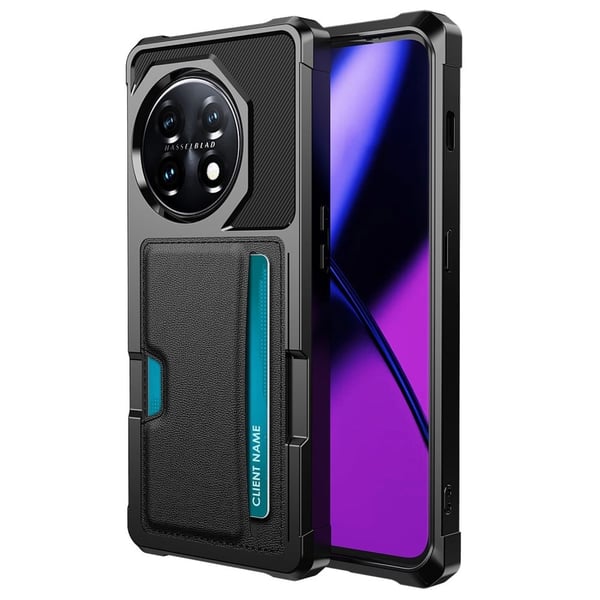 PU lærbelagt anti-fall-etui med kortspor for OnePlus 11