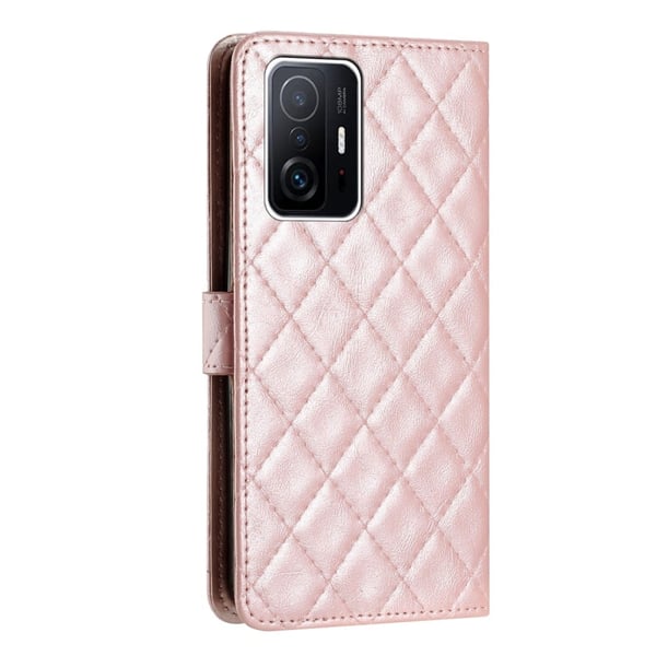 Funksjonelt rombe lommebokdeksel for Xiaomi 11T Pro / Xiaomi 11T - Rosa