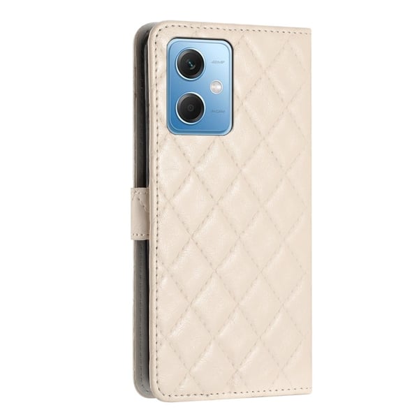 Toimiva rombinen lompakkokotelo Xiaomi Poco X5 / Xiaomi Redmi Note 12 - Valkoinen