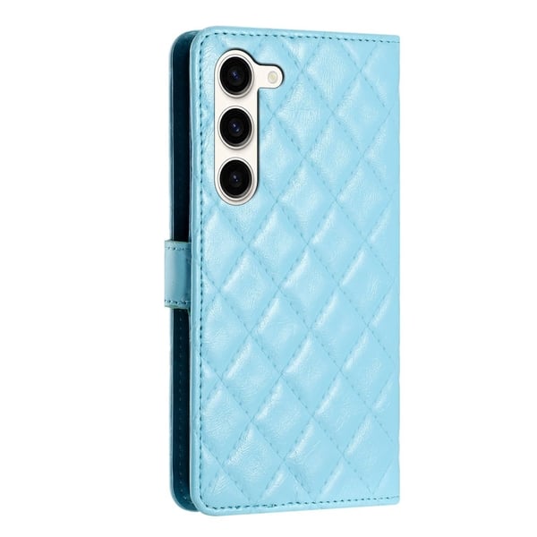 Funksjonelt rombe lommebokdeksel for Samsung Galaxy S23 Plus - Blå