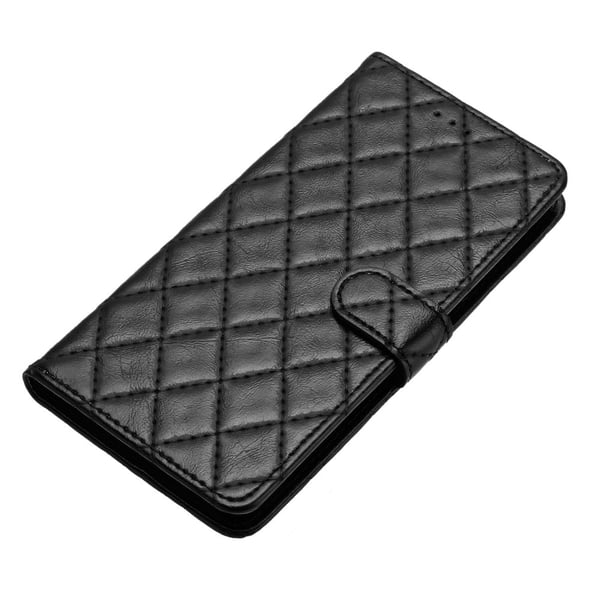 Toimiva rombinen lompakkokotelo iPhone 14 Pro - Musta