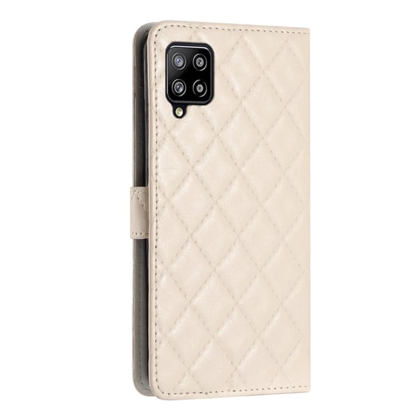 Funksjonelt rombe lommebokdeksel for Samsung Galaxy A22 4G - Hvit