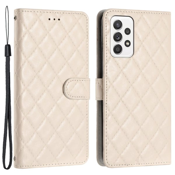 Funksjonelt rombe lommebokdeksel for Samsung Galaxy A53 5G - Cream