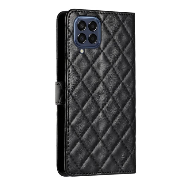 Funksjonelt rombe lommebokdeksel for Samsung Galaxy M33 5G - Svart