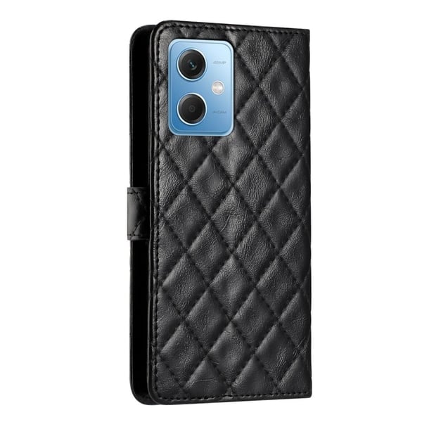 Funksjonelt rombe lommebokdeksel for Xiaomi Poco X5 / Xiaomi Redmi Note 12 - Svart