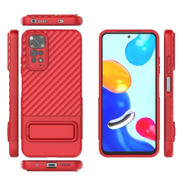 Beskyttende anti-ridse cover med kickstand til Xiaomi Redmi Note 11S / Xiaomi Redmi Note 11