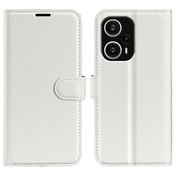 Classic Xiaomi Poco F5 / Redmi Note 12 Turbo Flippetui - Hvit Classic Xiaomi Poco F5 / Redmi Note 12 Turbo Flippetui - Hvit
