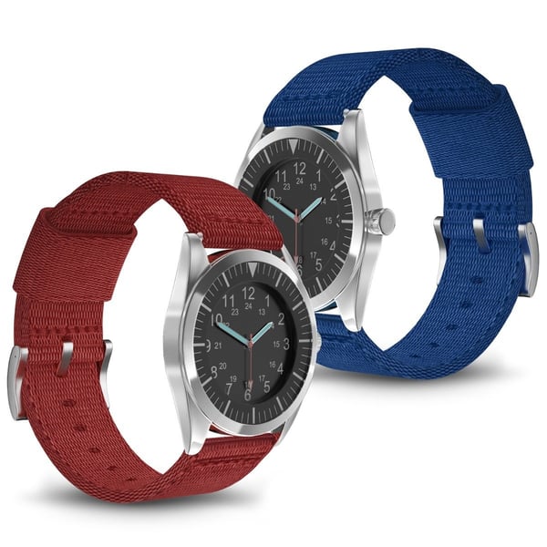 24 mm Bofink® Luxury Nylon-klokkerem - Rød
