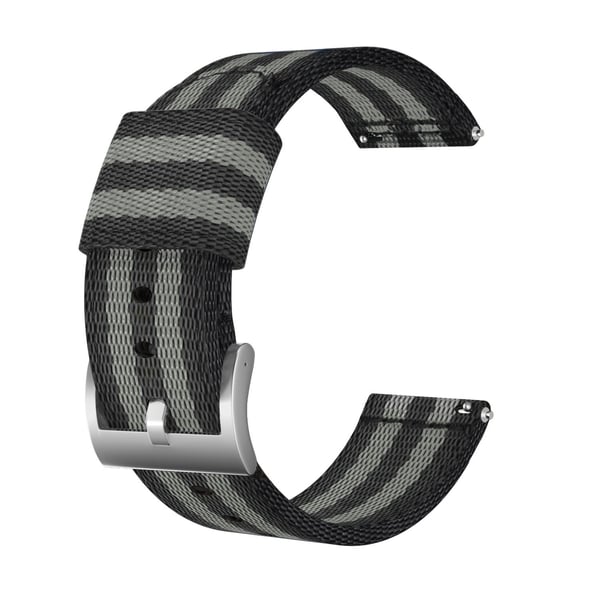 20 mm Bofink® lyxigt klockarmband i nylon - Grå Ränder 20 mm Bofink® lyxigt klockarmband i nylon - Grå Ränder