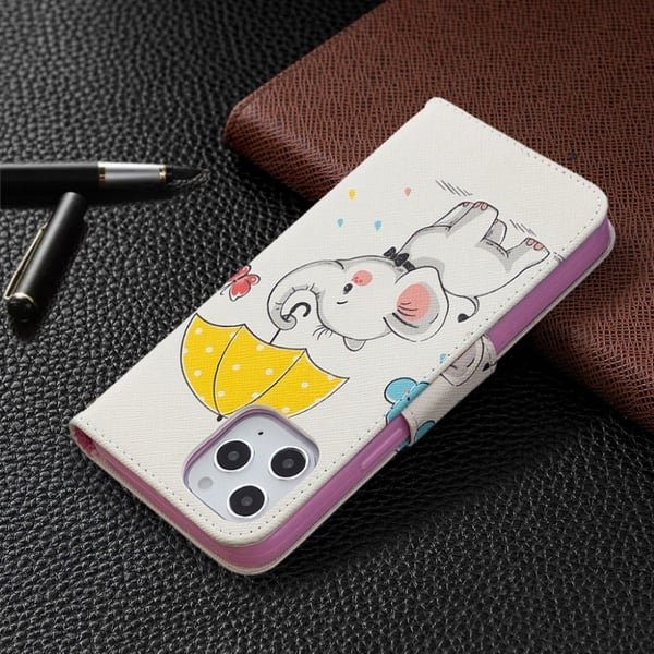 Wonderland iPhone 12 Pro Max flip etui - Sød Elefant