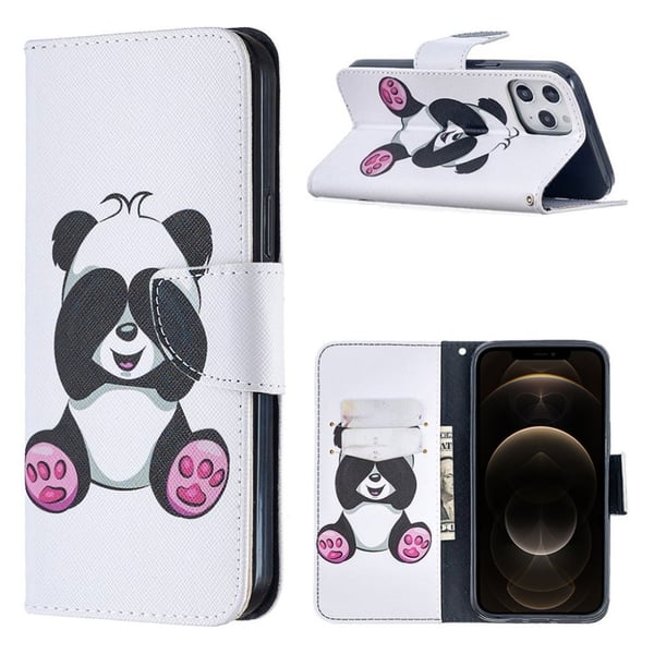 Wonderland iPhone 12 Pro Max flip kuoret - Vauva Panda