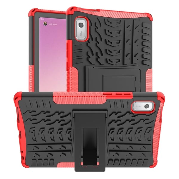 Dækmønstret kickstand-etui til Lenovo Tab M9 - Rød Dækmønstret kickstand-etui til Lenovo Tab M9 - Rød