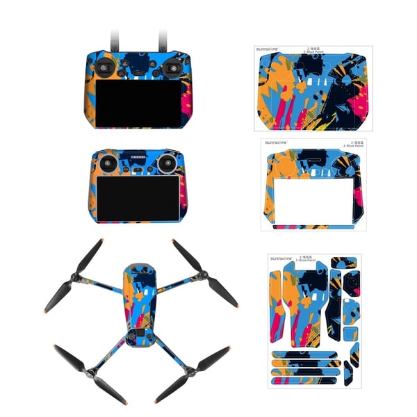 SUNNYLIFE DJI Mavic 3 Pro kreativt klistremerke - Blå SUNNYLIFE DJI Mavic 3 Pro kreativt klistremerke - Blå