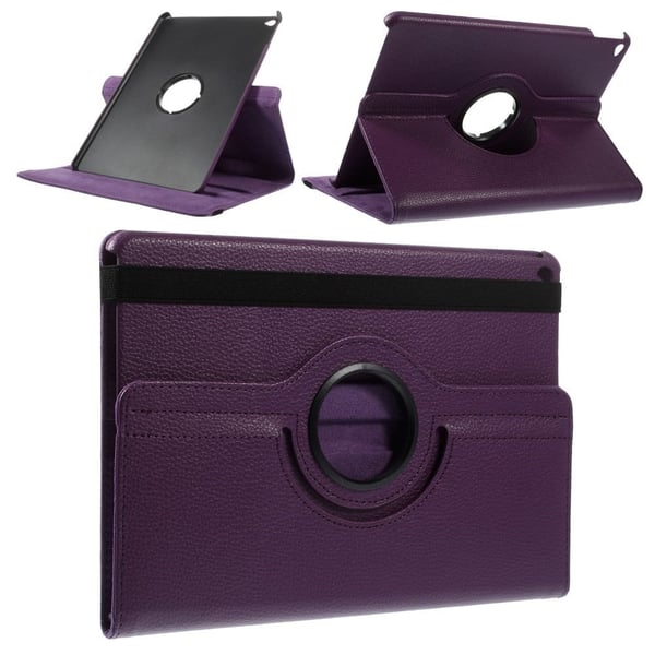 Läderfodral i litchi-kornstil för iPad Air 2 - Lila Läderfodral i litchi-kornstil för iPad Air 2 - Lila