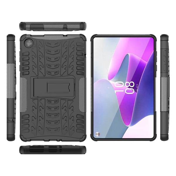 Dekkmønstret kickstand-etui for Lenovo Tab M8 (Gen 4) - Svart
