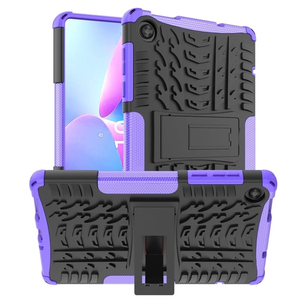 Däckmönstrat kickstand-fodral för Lenovo Tab M8 (Gen 4) - Lila