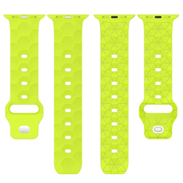 Apple Watch Series 8 (45mm) / Watch Ultra silikone fodboldmønster rem - Lyserød