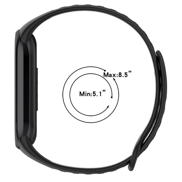 Xiaomi Smart Band 8 tofarget silikonrem - Svart / Rød