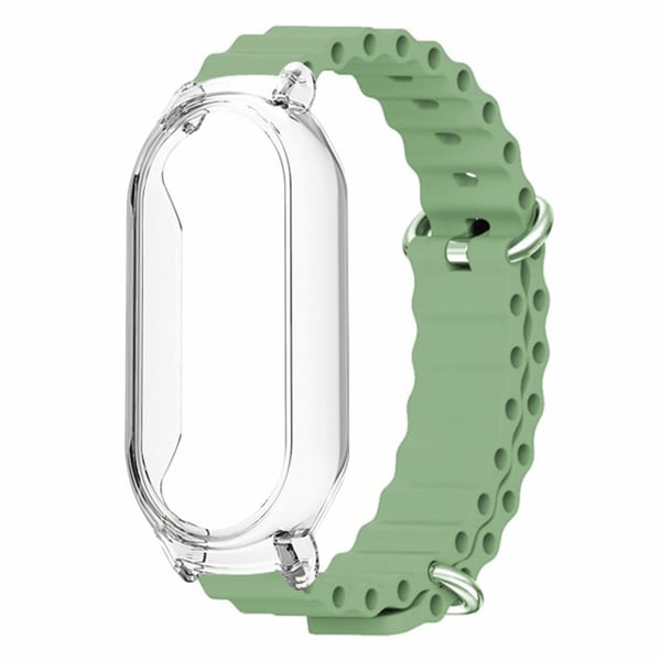 Xiaomi Mi Band 7 silikonrem i havstil - Lysegrønn / Gjennomsiktig Etui
