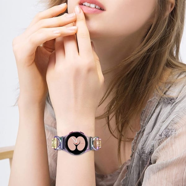 Samsung Galaxy Watch 6 / 5 / 4 strassihelmi ruostumattomasta teräksestä valmistettu ranneke - Monivärinen