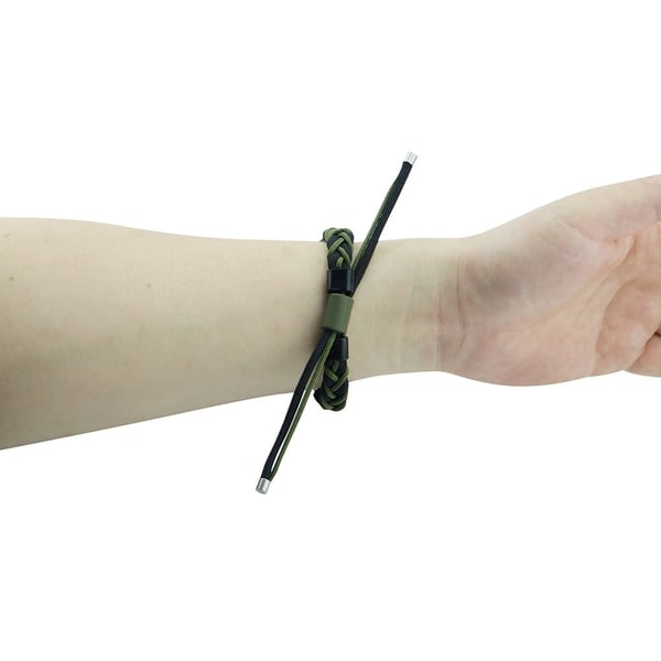 Xiaomi Mi Smart Band 4 / Band 3 nylonhihna suojuksella - Musta / Vihreä