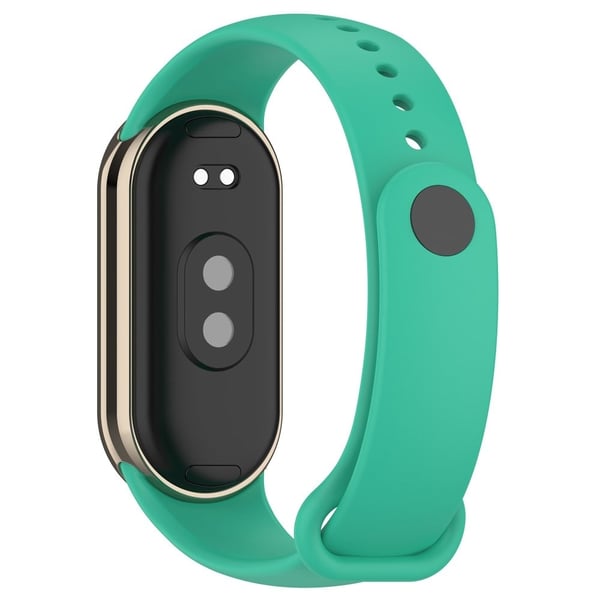 Silikonerem med metalstik til Xiaomi Smart Band 8 - Blågrøn