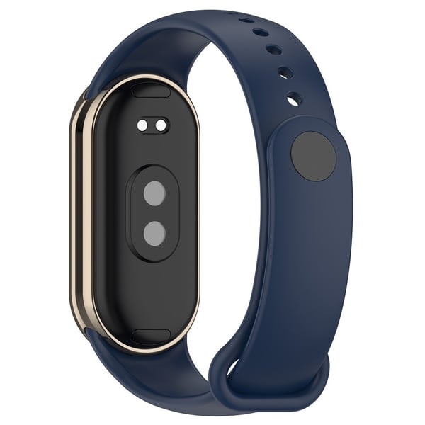 Silikonrem med metallkontakt for Xiaomi Smart Band 8 - Midnattsblå